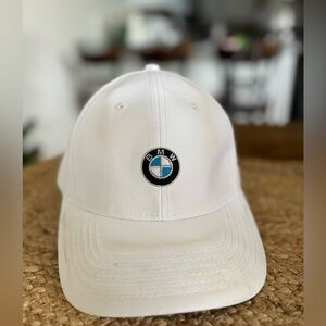 BMW Baseball Cap Strapback Hat Unisex Adjustable BMW Lifestyle White Cotton GUC